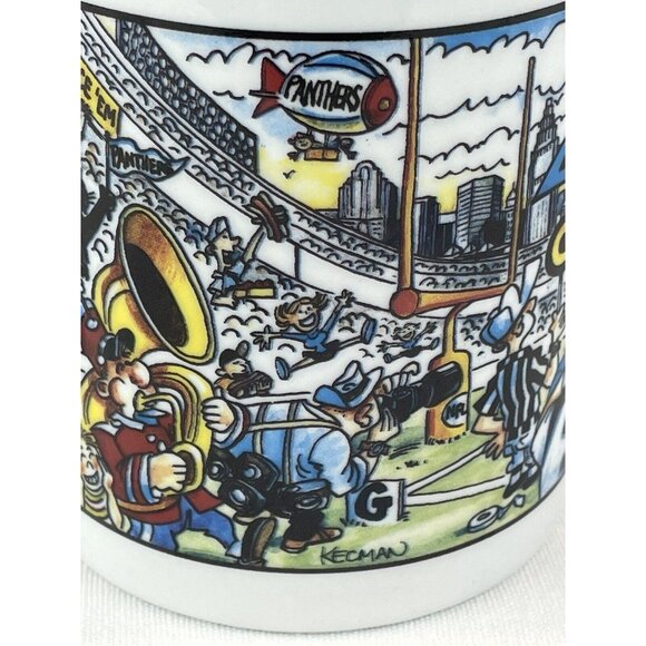 Custom Edge Team NFL Carolina Panthers Cartoon Sports Football Coffee Mug - Picture 3 of 11